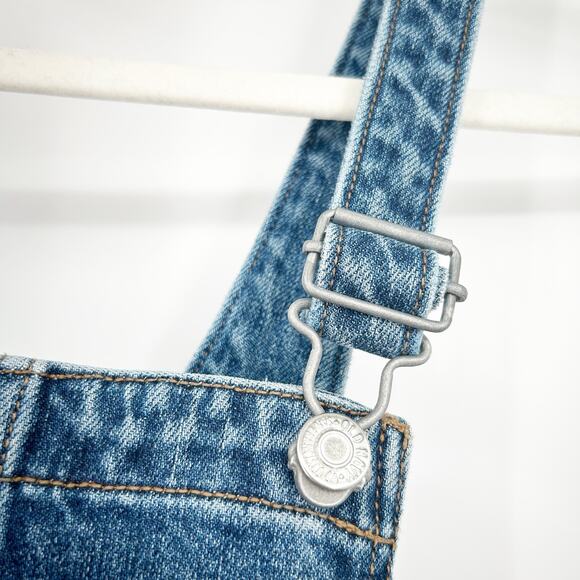 Old Navy Womens Elastic Side Maternity Straight Jeans Denim Overalls Size 2 Blue - Picture 8 of 10